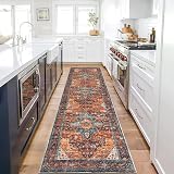 SHACOS Extra Long Hallway Runner Rug 60 x 305 cm Non Slip Red Boho view 6