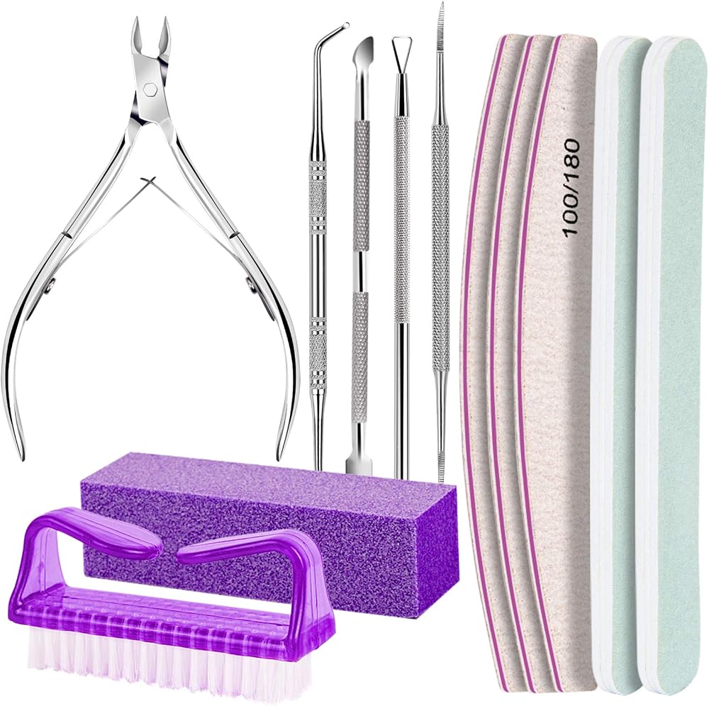 Fandamei 12 Pcs Nail Files & Buffer Set Manicure Pedicure Tools