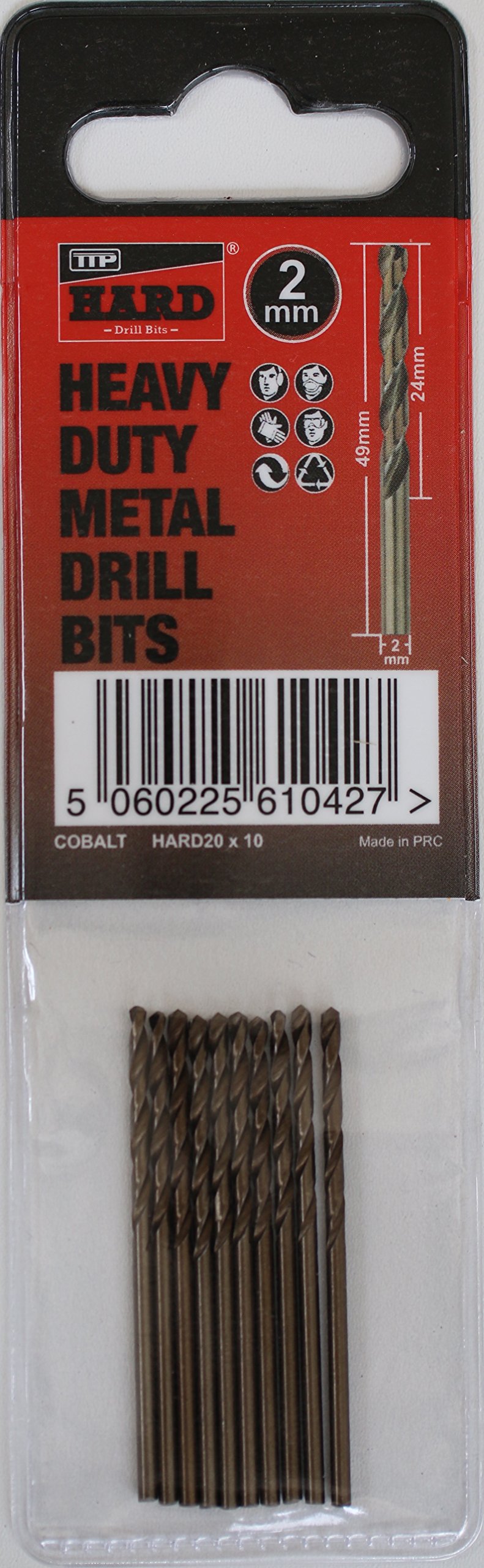Buy Cobalt M35 metric 2mm drill bits for metal by TTP HARD drills