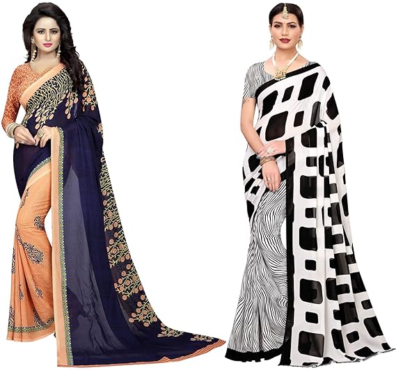 Polycotton saree with blouse piece