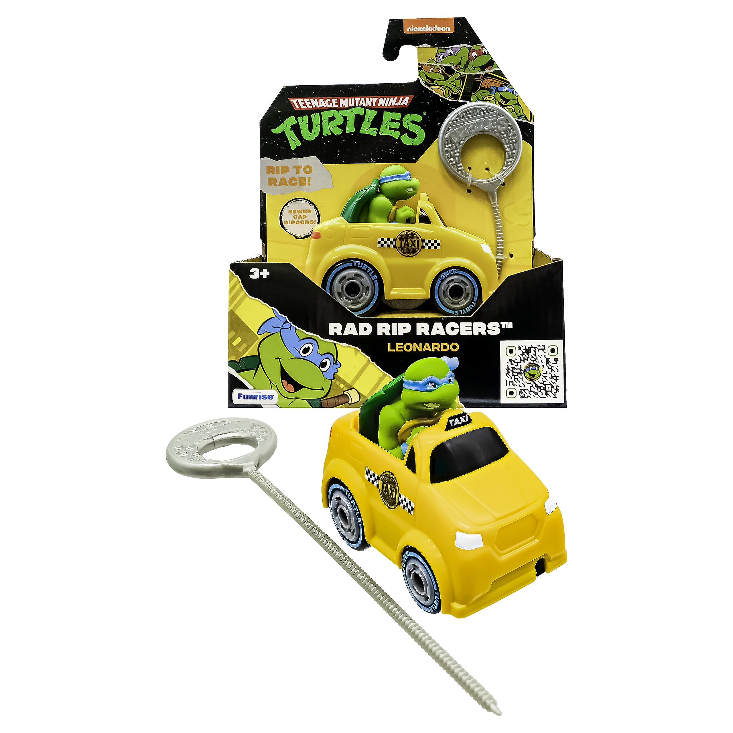 Teenage Mutant Ninja Turtles | Leonardo Mutant Mayhem Rad Rip Racers | TMNT Action Toy Vehicles 3", Ages 3+ Gifts & Toys for Boys