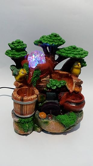 Indoor Table top Water Fountain with Rolling Crystal Ball with Multi-Colour Light