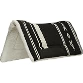 Weaver Equine 32" x 32" Contoured Acrylic Horse Saddle Pad, Shock Absorbing Western Saddle Pad for Protection, Durable Equine Supplies, &lrm;Black/Gray