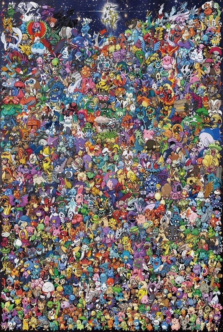 Boilyn High Difficult Pokemon Puzzles, Wooden Puzzles 1000 PCS,Colorful Photo of The Elf Collection, Adult Creative Decompression Jigsaw Puzzles Cartoon Educational Toy for Children Student