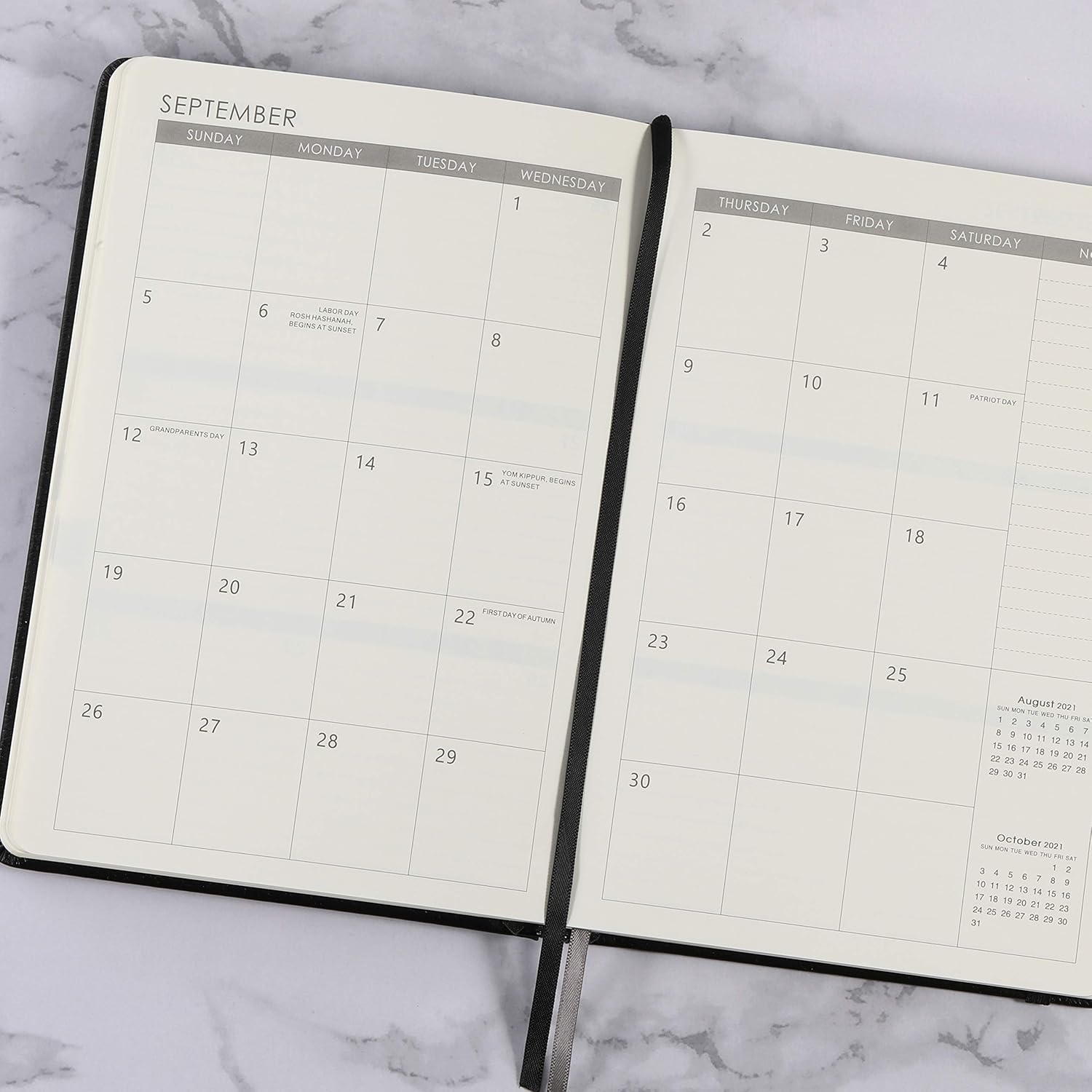 2021 Planner - Weekly, Monthly and Year Planner with Pen Loop, to Achieve Your Goals & Improve Productivity, January 2021 - December 2021, Thick Paper, Inner Pocket, 5.75" x 8.25", Black : Office Products