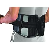 MUELLER Sports Medicine Adjust-to-Fit Back Brace, Ideal for Upper and Lower Back Pain, Relief & Support for Men and Women, Strains, Sciatica, Scoliosis, Black, One Size