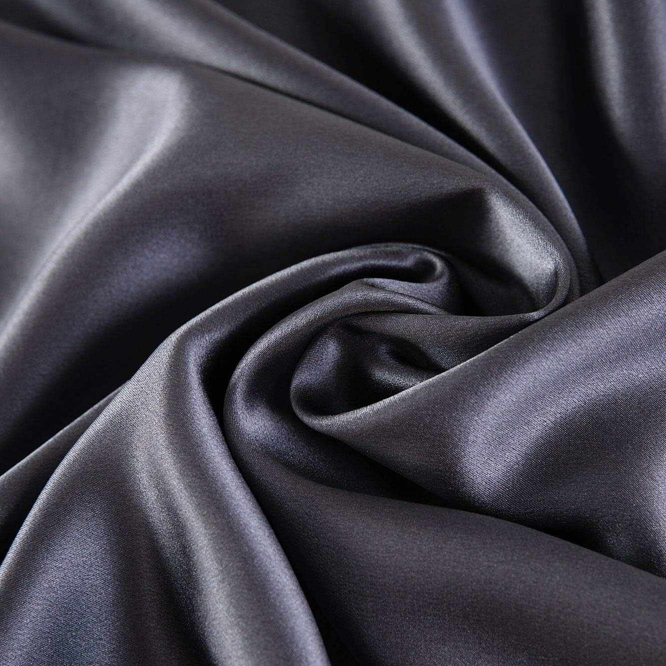 BlueHills 22 Momme 100% Pure Mulberry Natural Soft Both Sides Silk Pillowcase 600 TC for Hair and Skin Hidden Zipper Hypoallergenic Both Sides Silk Pillow Case (22 Momme 1 Pack Standard, Dark Grey)