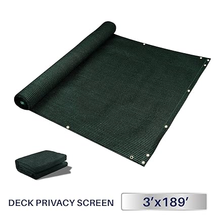 3 x 189, Green: Windscreen4less Deck Privacy Screen for Backyard, Patio, Balcony, Pool, Porch, Railiing, Gardening, Fence Shield Rails Protection Green 3
