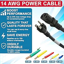 Cables and Kits - Heavy Duty AC Power Cord 6ft