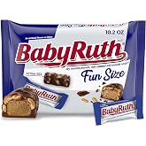 Baby Ruth Fun Size Candy Bars Bag, Chocolatey Caramel Peanut, 10.2 Oz | Candy for sharing; individually wrapped fun size candy bars with nougat, peanuts