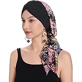 ZLYC Chemo Headwear Head Scarf Headwraps Long Head Covering Lightweight Beanie for Women
