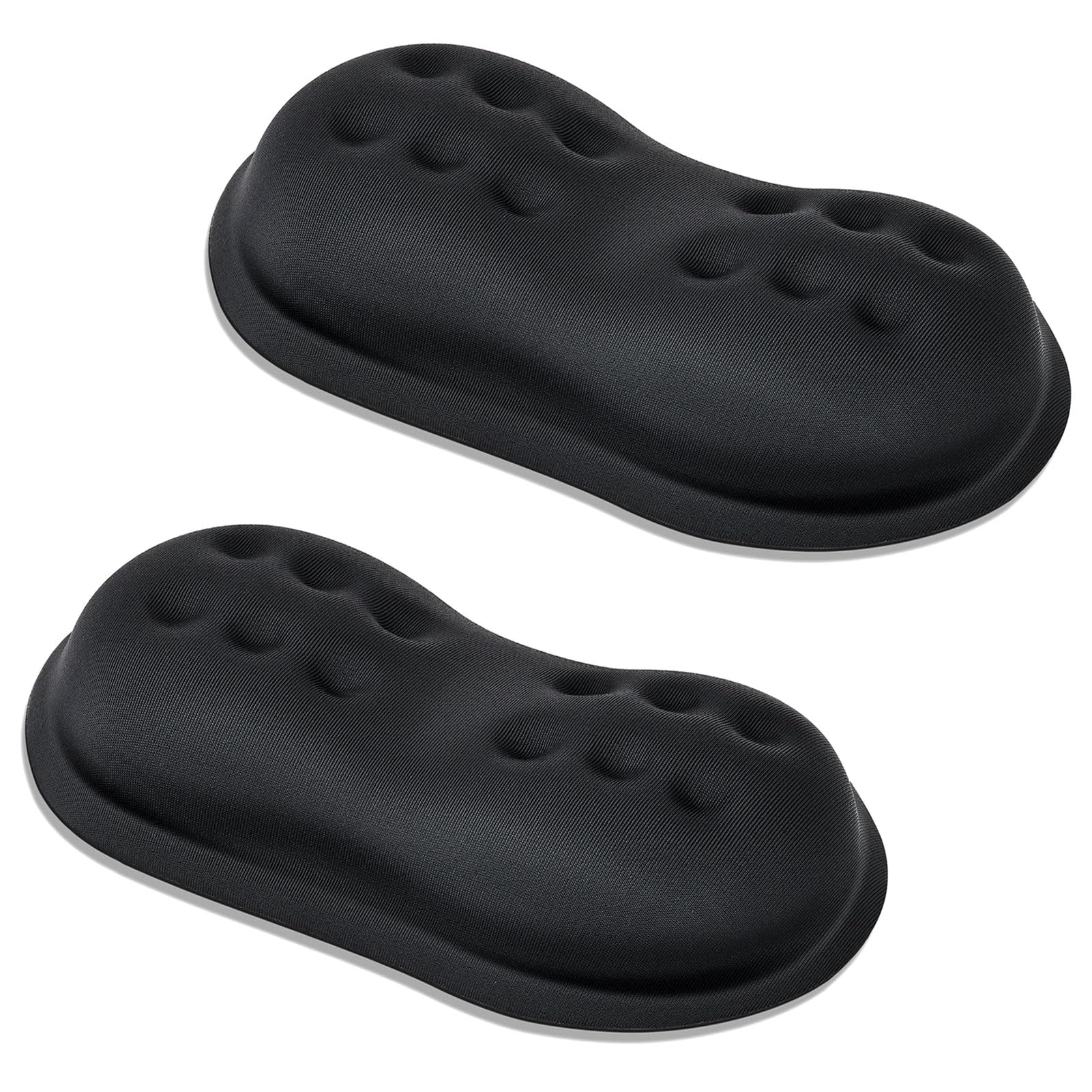 Photo 1 of VANKEY 2 Pack Mouse Wrist Rest, Ergonomic Desk Wrist Pad for Mouse, Comfortable Computer Mouse Wrist Support with Memory Foam Fillings, Non-Slip Base (Black)