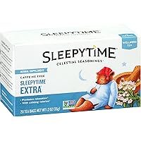 Celestial Seasonings Wellness Tea, Sleepytime Extra, Caffeine Free Sleep Tea, 20 Tea Bags (Pack of 6)