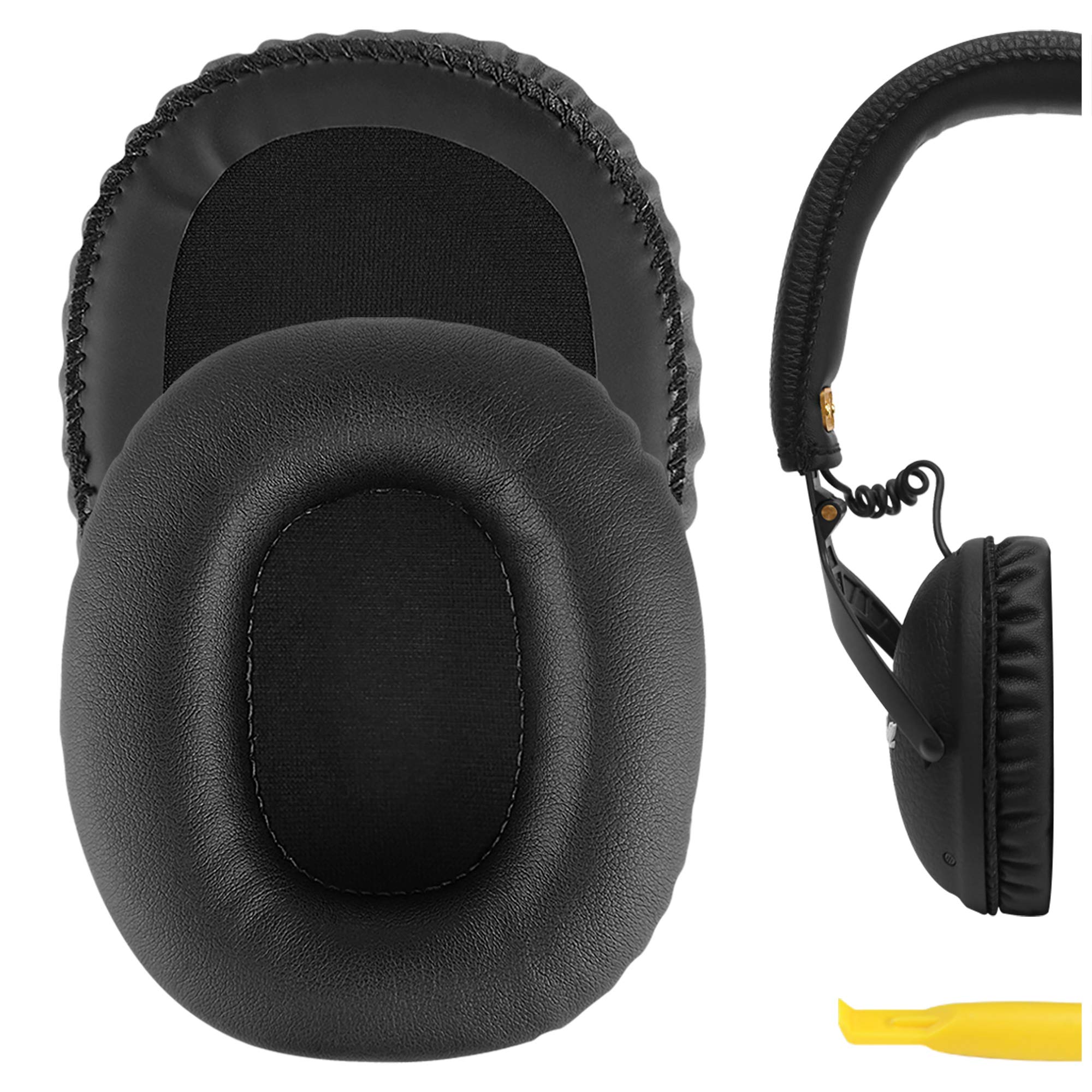 Geekria Replacement Ear Pads for Marshall Monitor (First Gen) Headphones, Ear Cushions (Black)