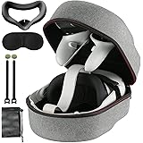 Oculus Quest 2 Case COOWPS Lightweight Portable Protection Carrying Case with 8 in 1 Accessories Kit for Quest 2 VR Gaming He