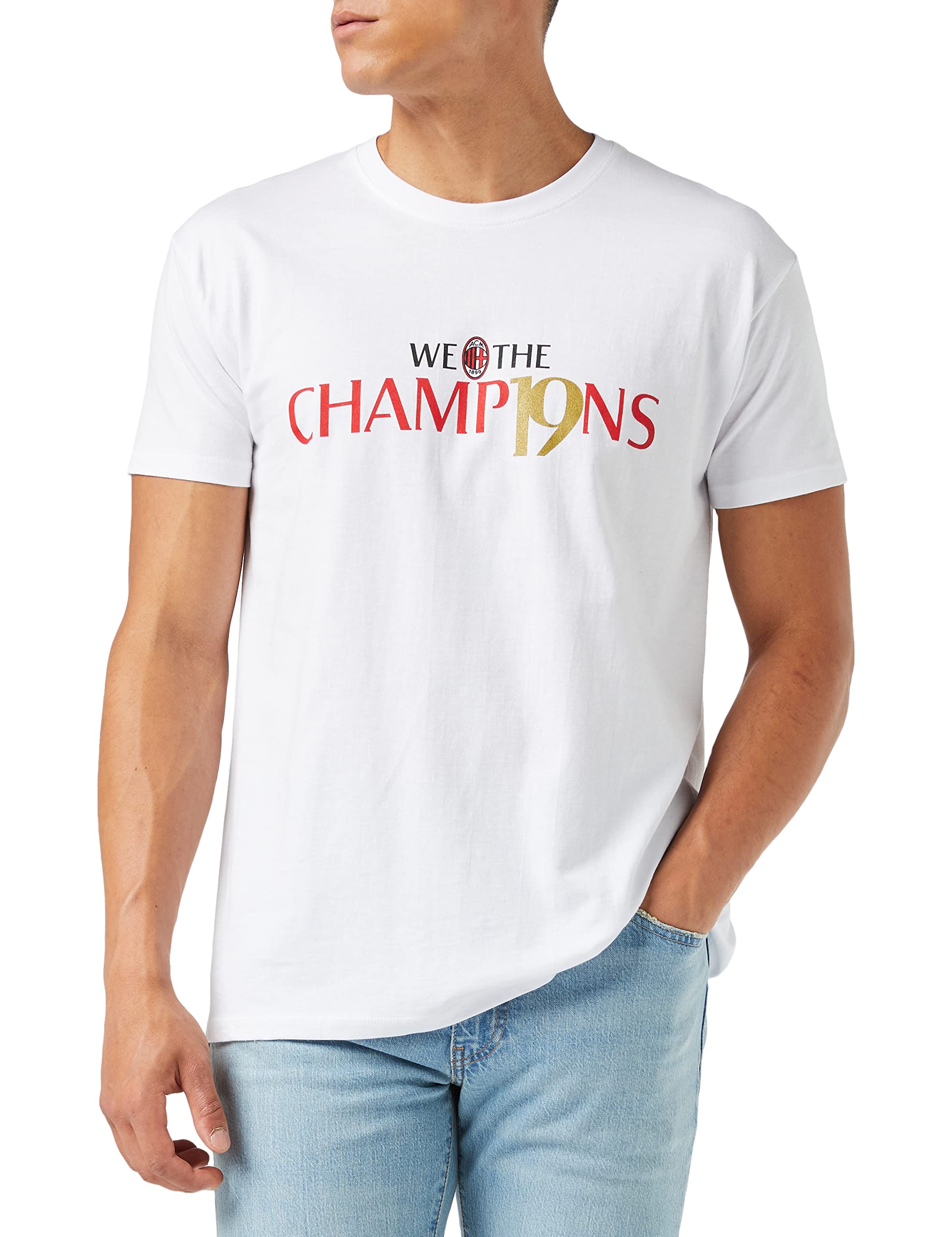 AC Milan A.C. Milan Unisex We the Champion Scudetto 21/22 T shirt, White, 6 Years UK