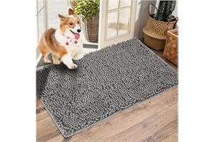 LWYYQB Washable Soft Microfiber Mud Mats for Dogs Large, Dirt Trapper Dog Rugs for Muddy Paws, Absorbent Dog Door Mat Indoor for Muddy Paws, Non Slip Mud Mat for Dogs, Dog Rugs for Home Entrance