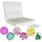 100 Microscope Slides with Specimens for Kids and Adults, Prepared Microscope Slides with Plants Animals Insects for Students Homeschool Edu