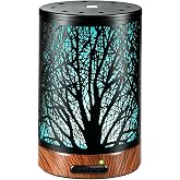 Essential Oil Diffuser - 150ML Metal Aromatherapy Diffuser for Essential Oils with 7 Colors Lights Gifts for Mom Auto Shut-Of