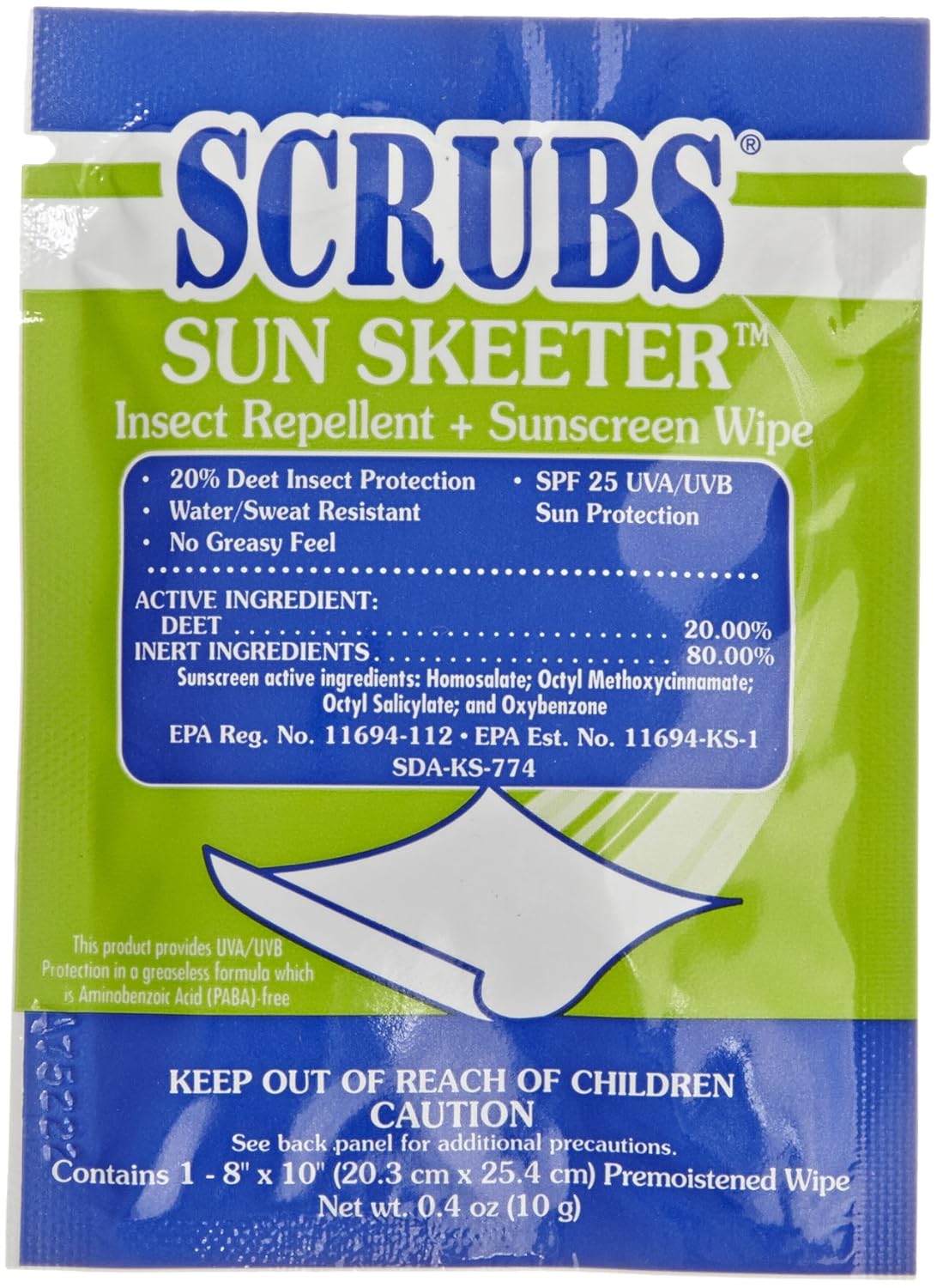SCRUBS 91501 Sun Skeeter Insect Repellent And Sunscreen