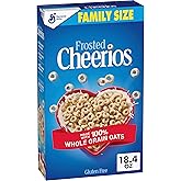 Cheerios Frosted Breakfast Cereal, Heart Healthy, Gluten Free, 18.4 oz | 100% Whole Grain Oats, 21g Whole Grain per Serving, Good Source of Calcium &amp; Fiber, 12 Vitamins &amp; Minerals