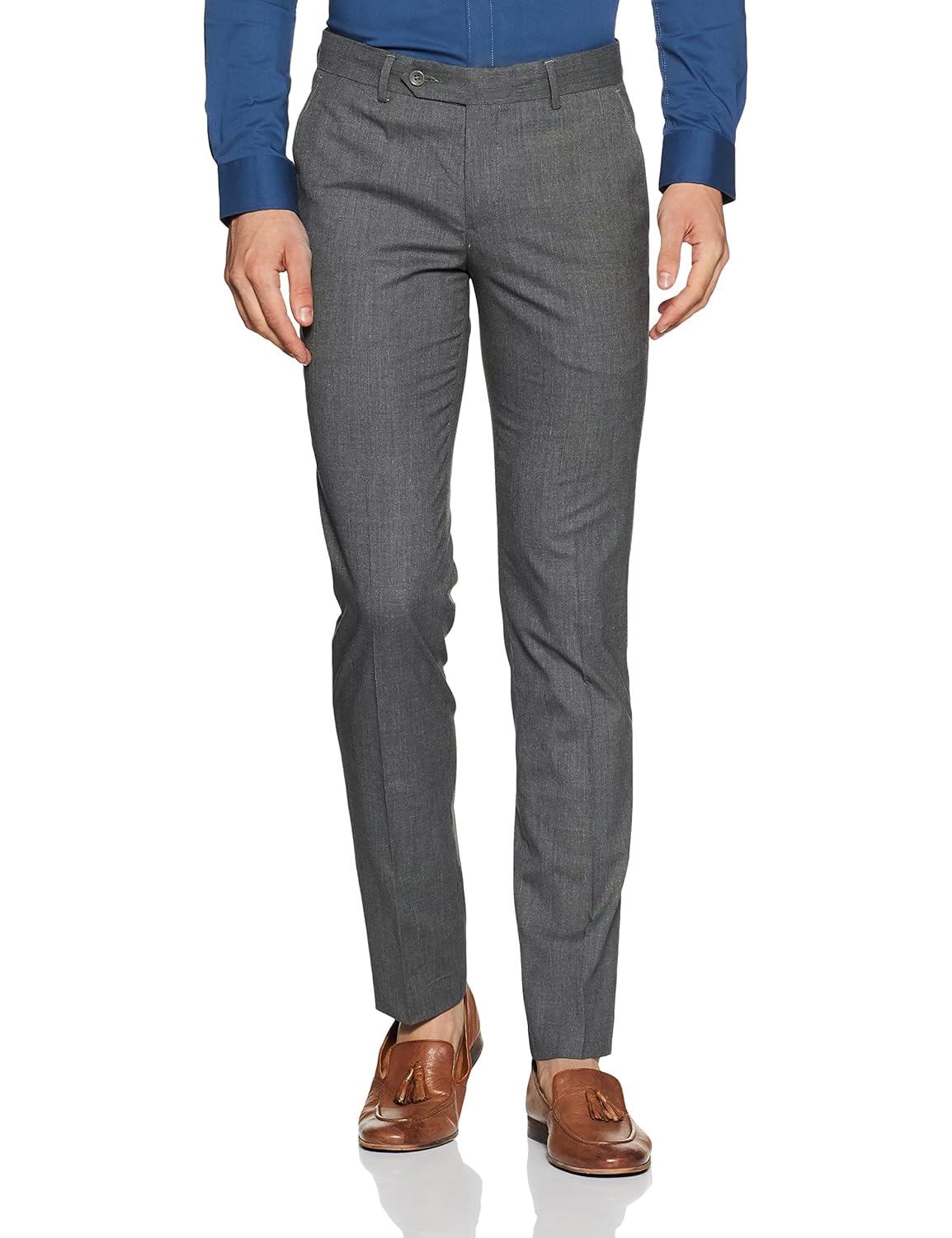 john players men's slim fit formal trousers