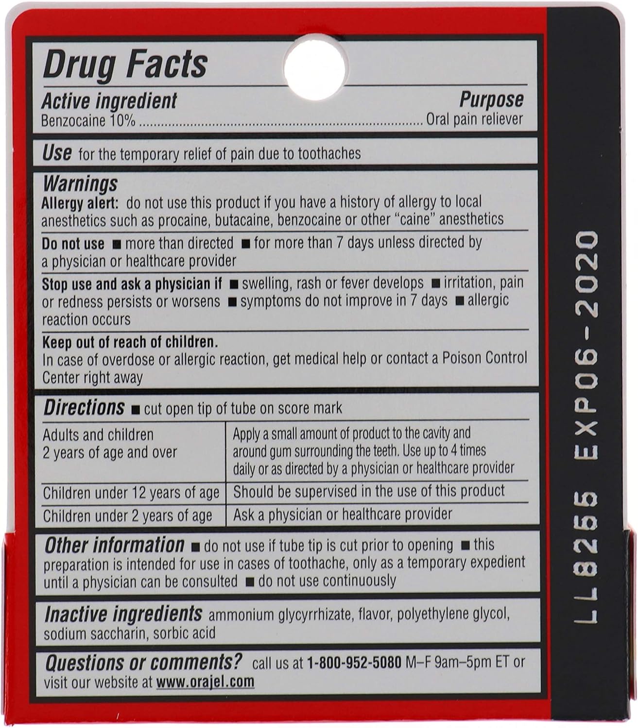 Orajel Gel Regular 0.25 oz.: Health & Personal Care