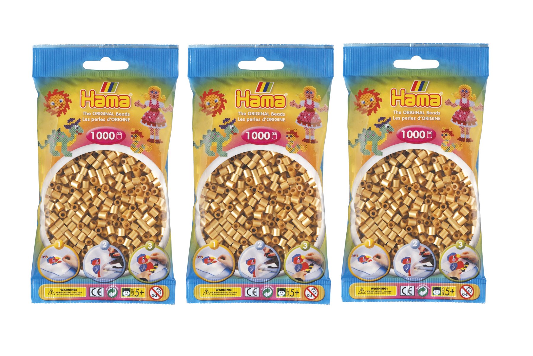 Hama 3000 x Midi Beads (3 x 1000 Pieces) - Assorted Colours