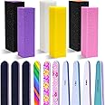 16 Pcs Nail File and Buffers Set, Eleanore's Diary 150/180/240/1000/4000 Grit Professional Nail File Buffer Sanding Blocks Na