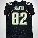 Facsimile Autographed Jimmy Smith Jacksonville Black Reprint Laser Auto Football Jersey Size Men's XL