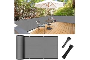 Balcony Privacy Screen 3.0ft x 16.4ft, Heavy Duty UV Protection Heat Resistant Privacy Curtain for Balcony, Outdoor Privacy S