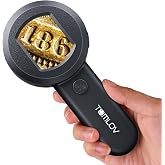 TOMLOV P10 Microscope for Adults Kids, Handheld Coin Magnifier with Light | 2" Screen, 16MP Camera, USB PC Viewing, 100X Digital Microscope for Error Coins, Portable Magnifying Glass for Collectors