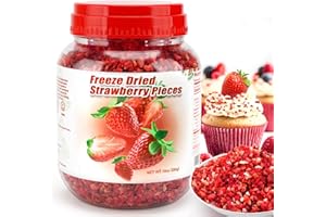 EQUSYM 10oz Freeze Dried Strawberry Pieces - Dehydrated Strawberry Snack – Perfect for Smoothies, Yogurt, Baking, and Casual Snacks (10oz)
