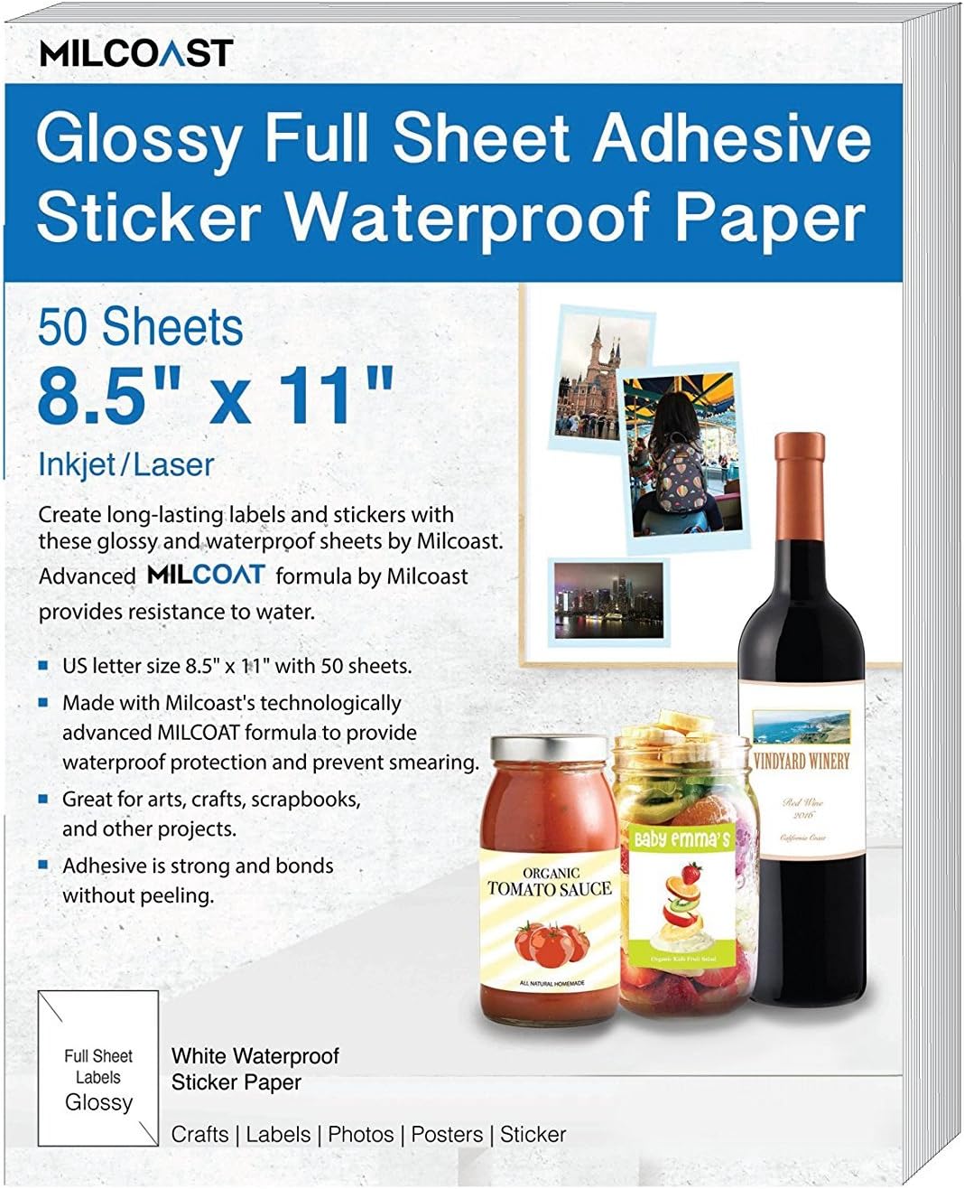 glossy label sheets