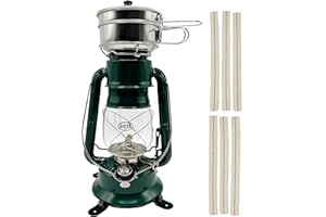 Light of Mine - Dietz #2000 Millenium Cooker Green Oil Lantern with 5/8" Replacement Wick Strips (Green)