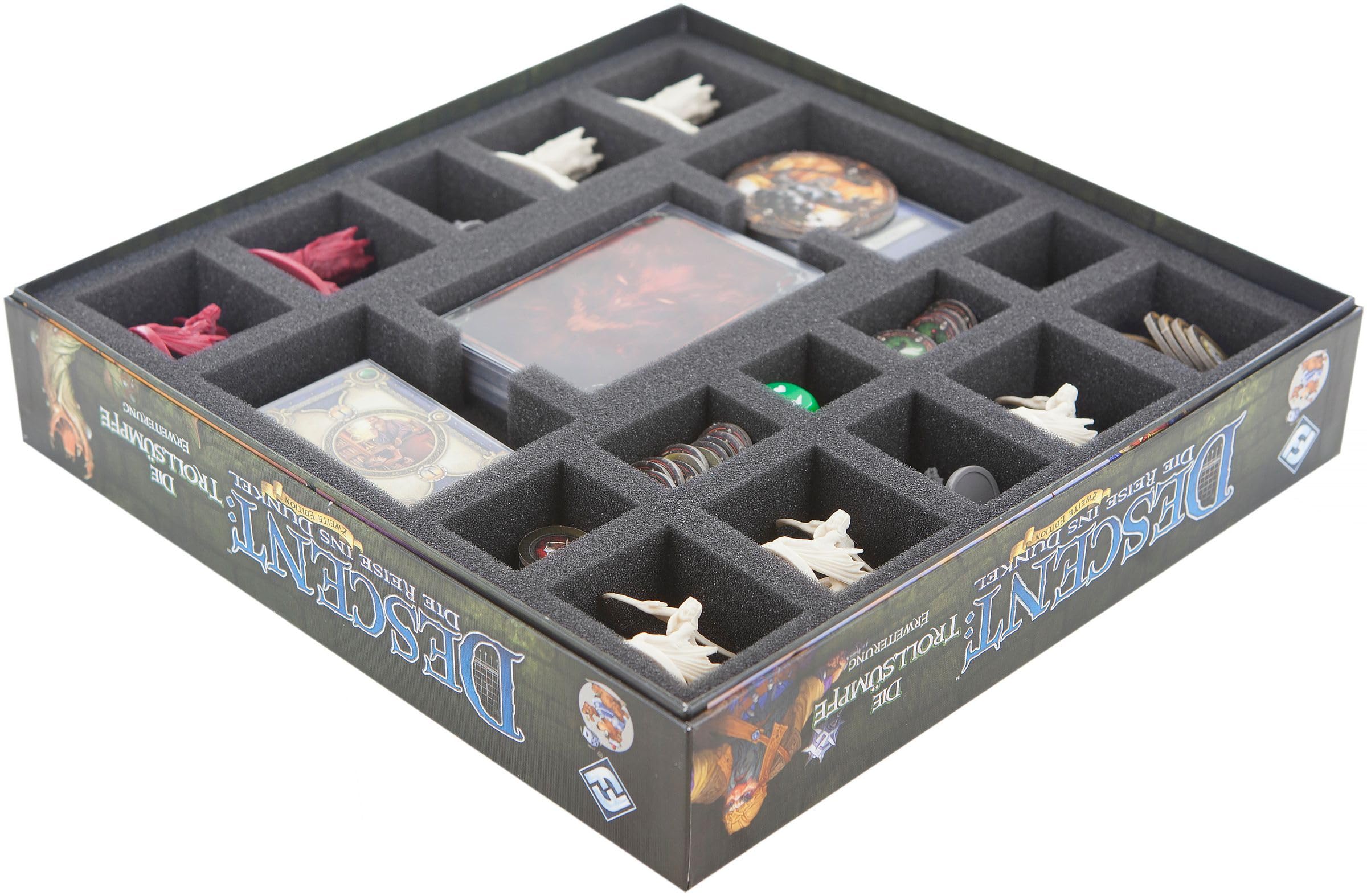 Feldherr Foam tray set compatible with Descent: Journeys in the Dark 2nd Edition - The Trollfens board game box