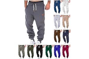 Sweatpants for Men Workout Drawstring Joggers Pants Big and Tall Elastic Waist Loose Casual Athletic Running Trousers