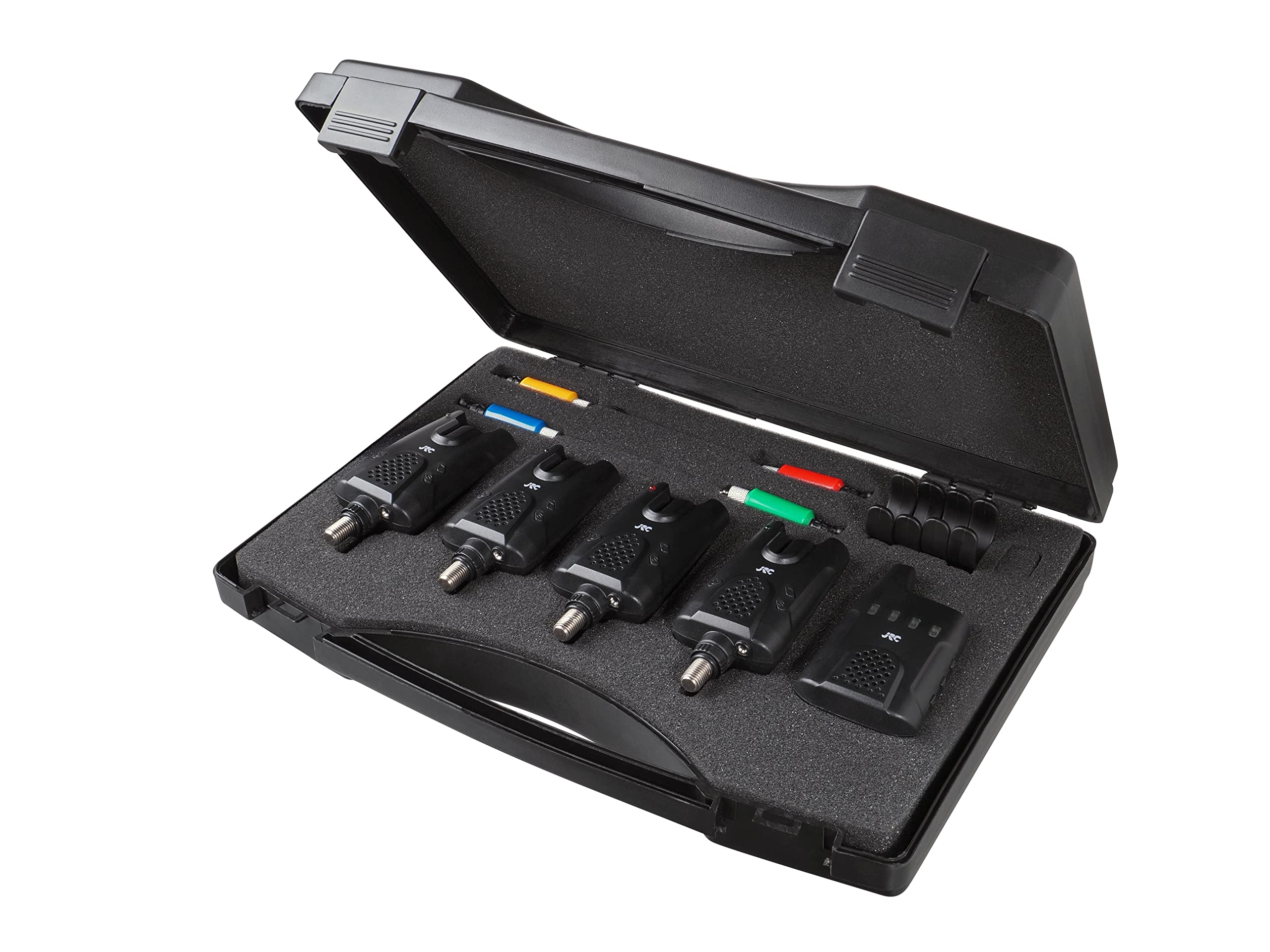 JRC Radar CR 4+1 Bite Alarm Kit – Complete Set of Fishing Bite Alarms, Perfect Fishing Alarms for Carp Anglers, Unisex, Black