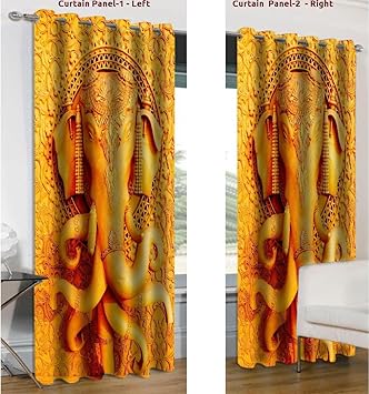 Buy Active Elements Designer Printed Scuba Fabric Curtains For