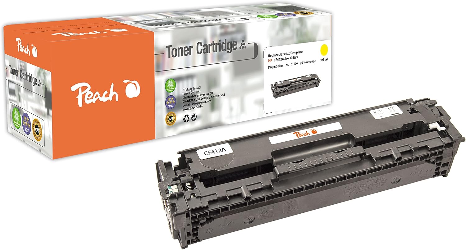 Peach Toner Module yellow, compatible with HP No. 305A, CE412A y