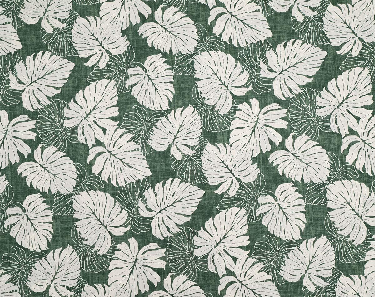 Trendtex Fabrics Hawaiian Tropical Monstera Leaves Forest Cotton Poplin by The Yard FY-007 Forest