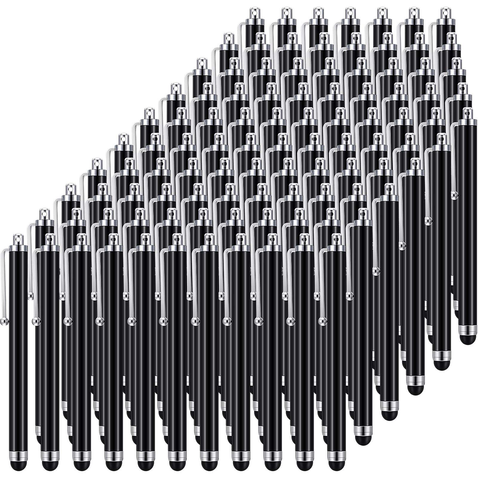 Outus Stylus Pen Set of 100 Universal Capacitive Stylus Compatible with Samsung, Tablet, Most Devices with Capacitive Touch Screen (Black)