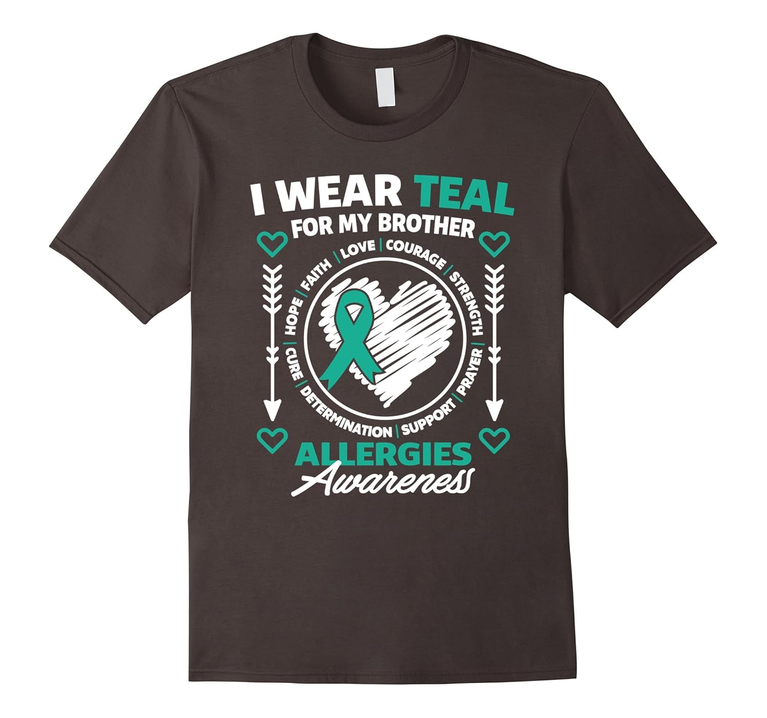 Allergies Awareness Tshirt I Wear Teal For My Brother ShirtCL Colamaga