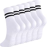Zuimei Yoga Grip Socks Women Non Slip Grippy Socks Mid Calf White UK 39-42 view 9