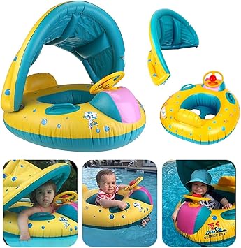 Amazon 日焼け予防浮き輪 足入れベビーフロート 赤ちゃん 子供用 水遊び水泳補助具 屋根付き 音が出る 水上乗り 可愛い車の形 安全携帯便利 夏の日のおもちゃ 室内アウトドア浮具 温泉 プール 海用 夏を楽しみ Price Xes プールバッグ