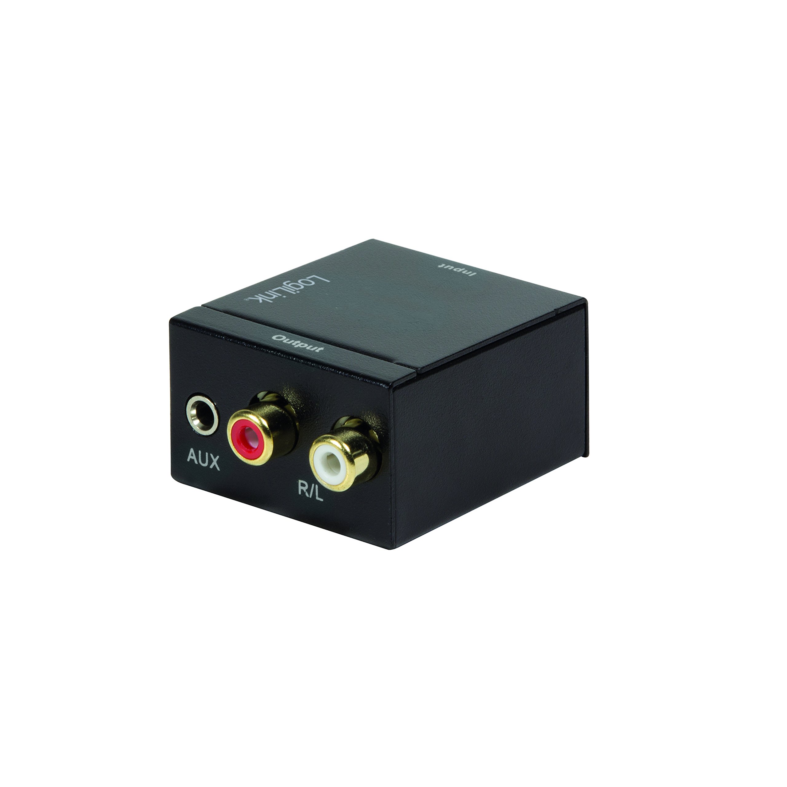 Logililogilink CA0102 Coaxial and Toslink Analog L/R Audio Converter, Electromagnetic/Noise Free Transfer Black NK Coaxial and Toslink Analog black