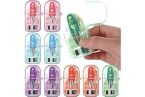 Solsew 10 Pieces Mini Travel Sewing Kit Bulk Portable Small Emergency Sewing Kit Mini Sewing Box for Traveler Hotel Charity Homeless Christmas Stocking Stuffer Gift