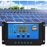 12V 24V PWM Solar Controller MPPT Solar Charger with LCD Display, USB Output (100A)