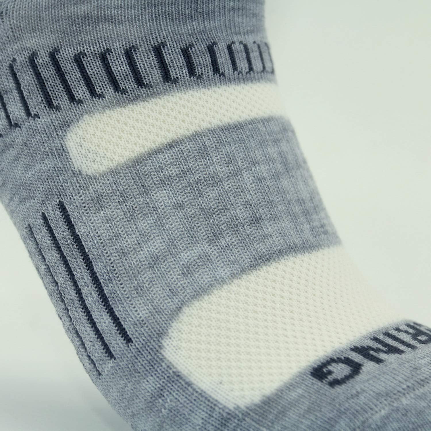 BERING Women's Performance Athletic Running Socks, Size 6-9, Grey, 6 Pairs: Clothing