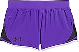 Under Armour Girls' Fly by Shorts, Purple Zest